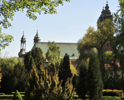 Widok katedry z parku